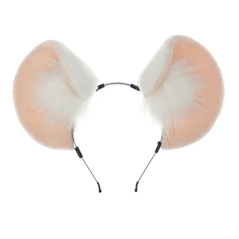 

Головная повязка для мыши, плюшевая головная повязка для ушей из искусственного меха, головная повязка для ушей, круглая головная повязка д...