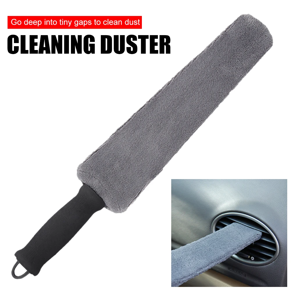 

Car Cleaning Brush Air Conditioner Vent Cleaner Microfiber Duster Air Outlet Cleaning Brush Wet/Dry Use for Car Home Accessories