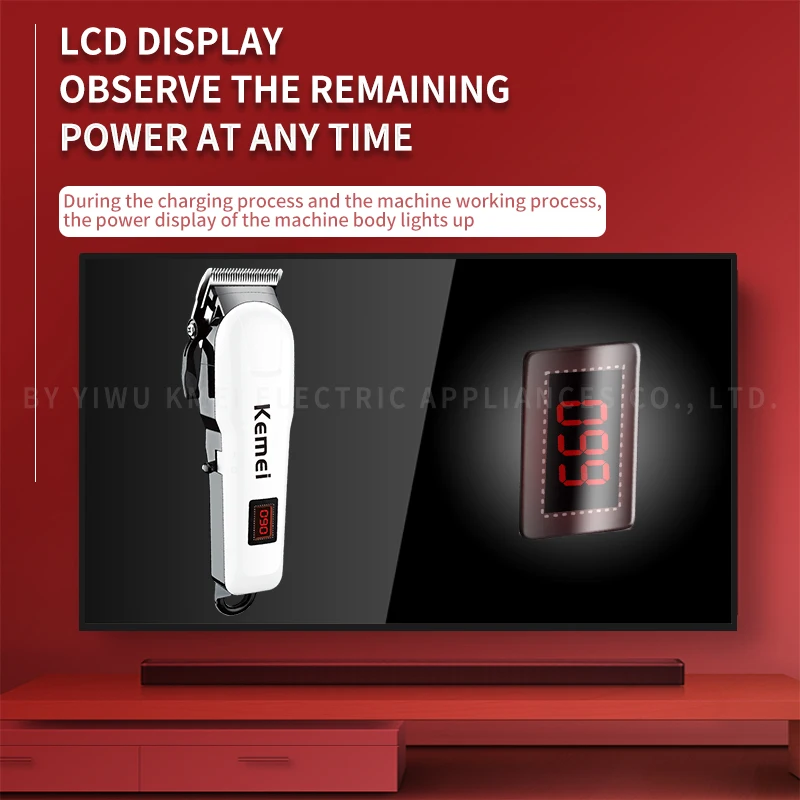 Профессиональная машинка для стрижки волос Kemei регулируемый триммер мужчин