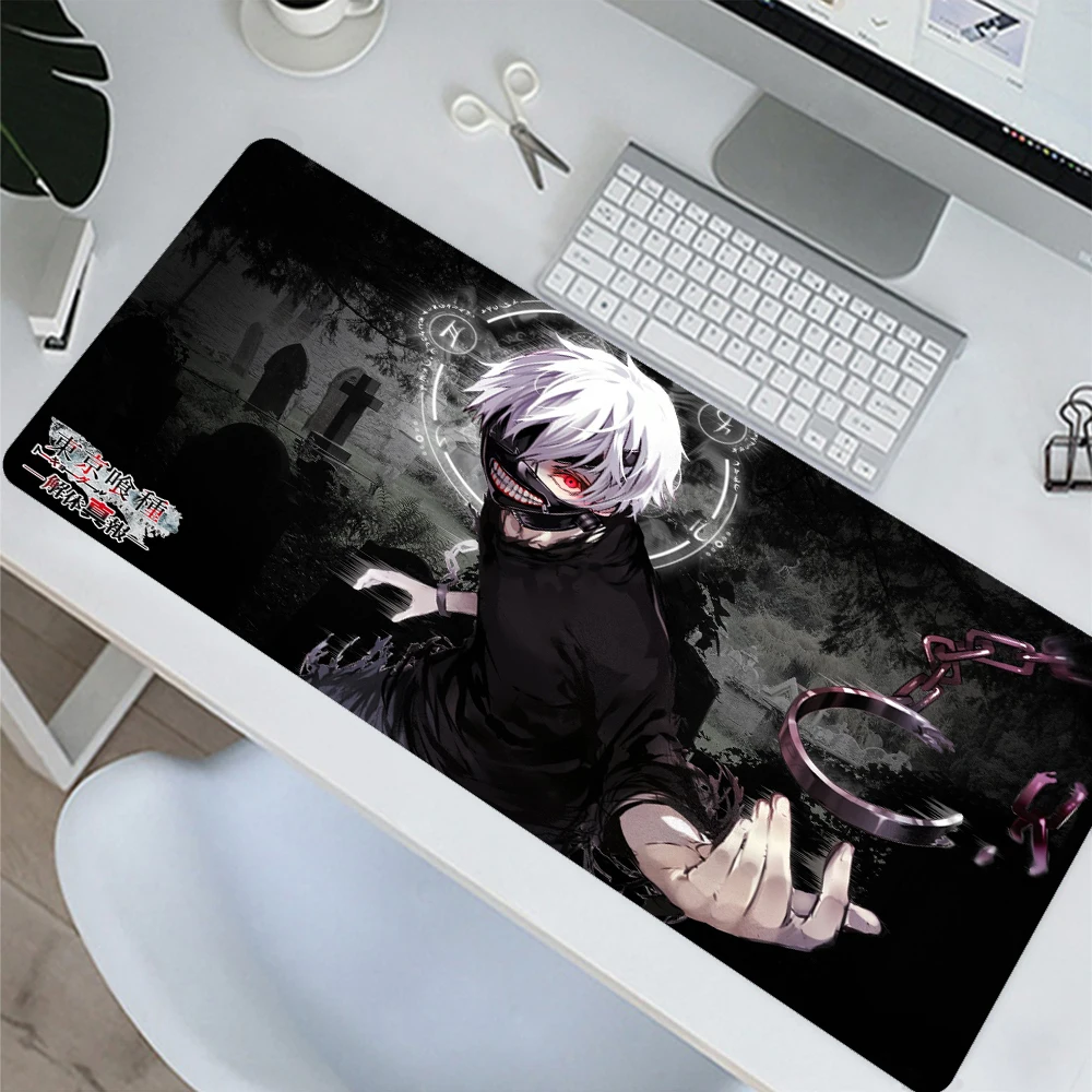 

Tokyo Ghoul Large Mouse Pad 90x40MM Laptop Anime Mouse Pad Cool Gaming Accessories Mouse Gamer Keyboard Desktop Mousepad Deskmat