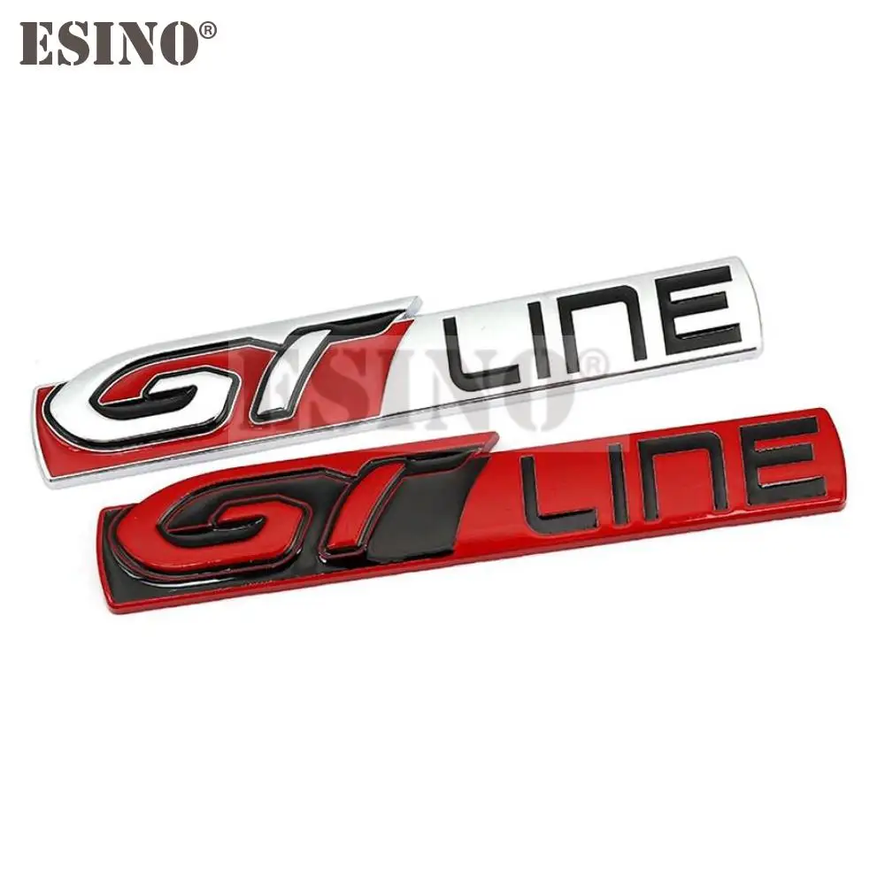 Автомобильный Стайлинг GT Line 3D металлическая хромированная эмблема из цинкового