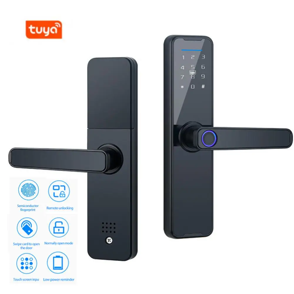 

Tuya Electronic Lock One Grip To Open Smart Door Lock Hotel Apartment Wifi Smart Password Lock USB Emergency Charge