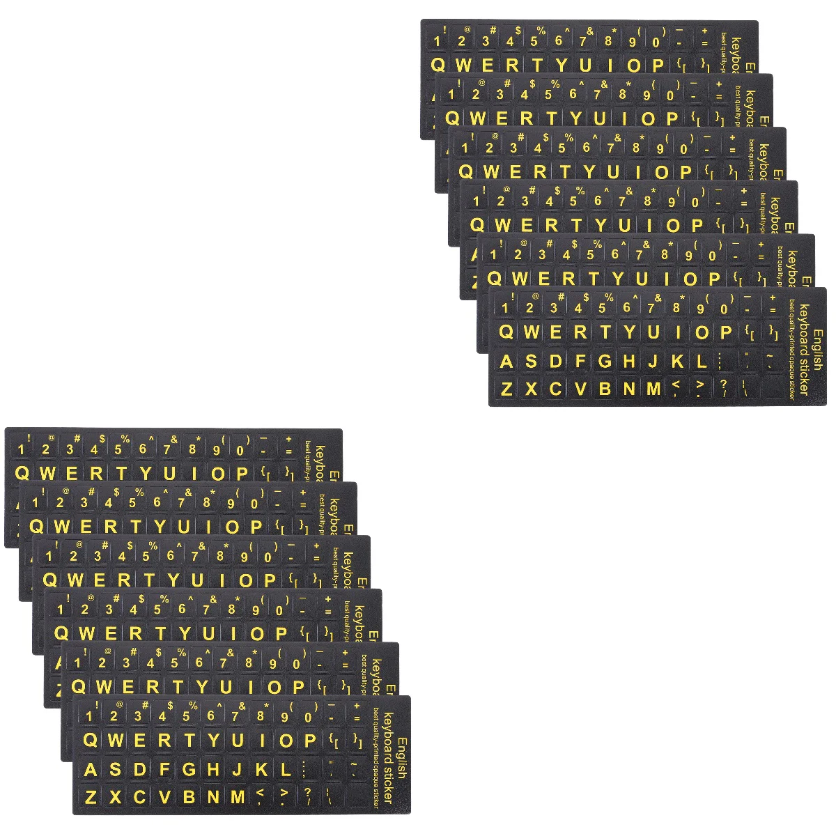 

12 Sheets Computer Keyboard Sticker Keyboard Letter Sticker English Letter Decal