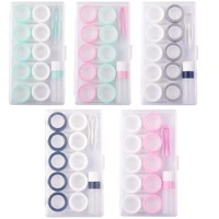 5 pairs contact lens case eye contact lens box women travel contact lenses case soak container lenses box for beauty pupil