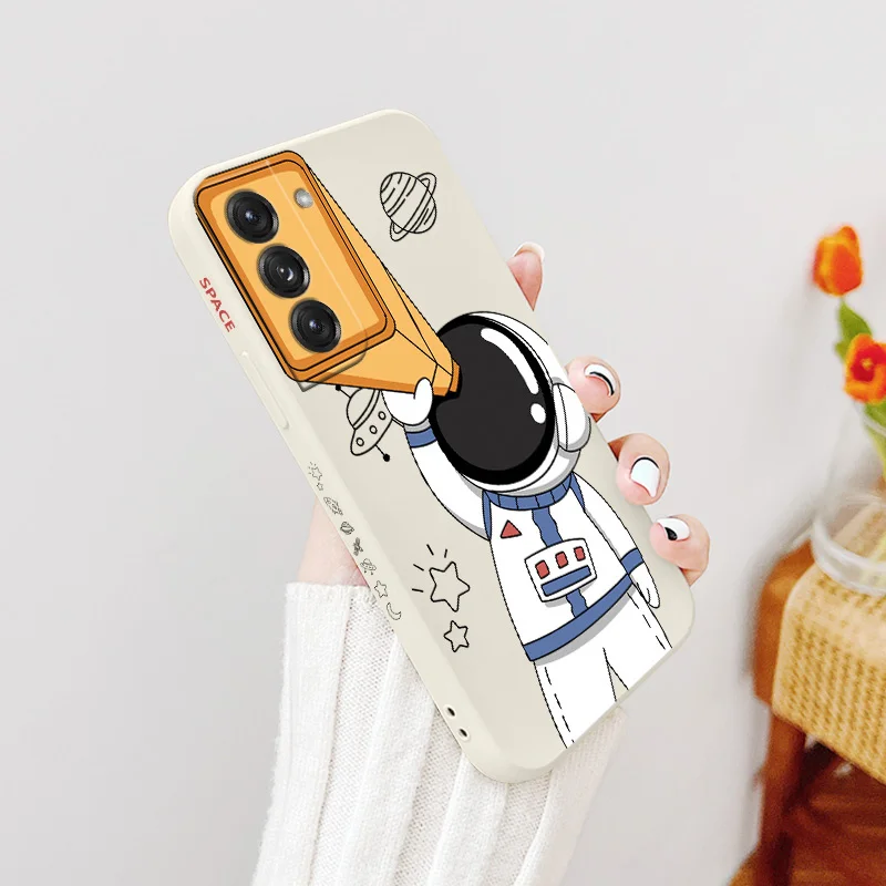 

Astronaut with Telescope Case for Samsung Galaxy S22 S21 S20 FE S9 S10e Note 20 Ultra 10 9 Plus Pro Shockproof Soft Phone Cover