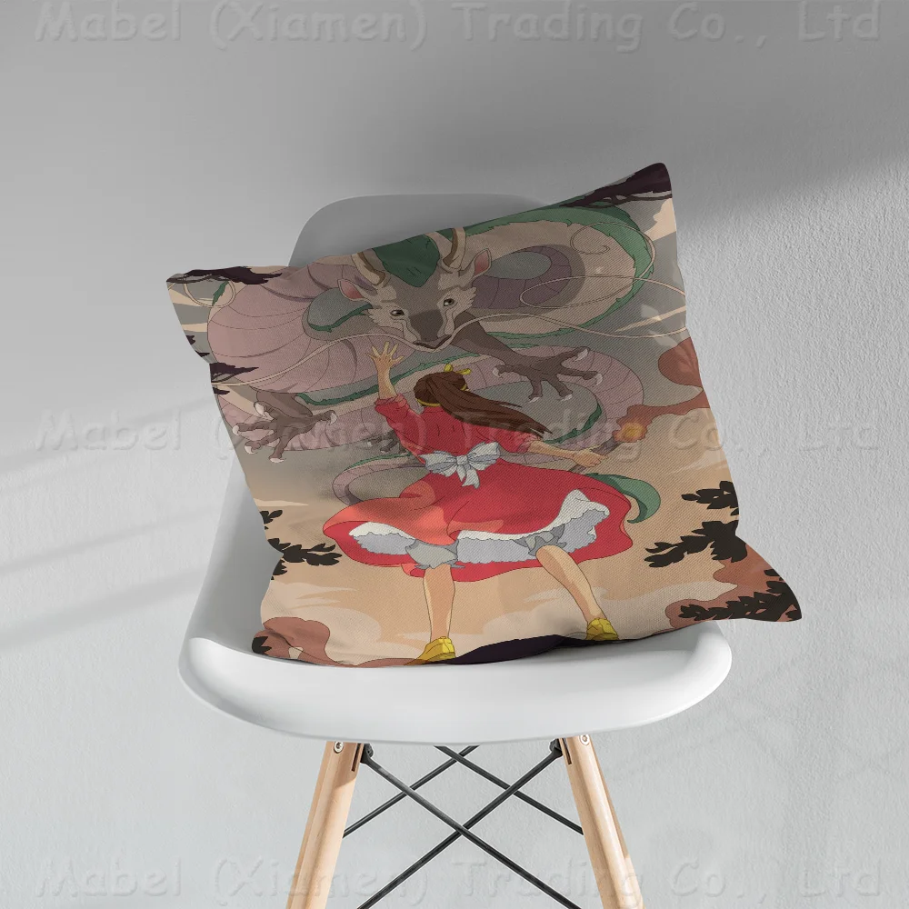 Подушка Унесенные призраками в стиле аниме подушка для дивана-кровати наволочка