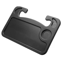 mayitr black portable 2 sided coffee drink holder car steering wheel desk durable automobile steering wheels tray table