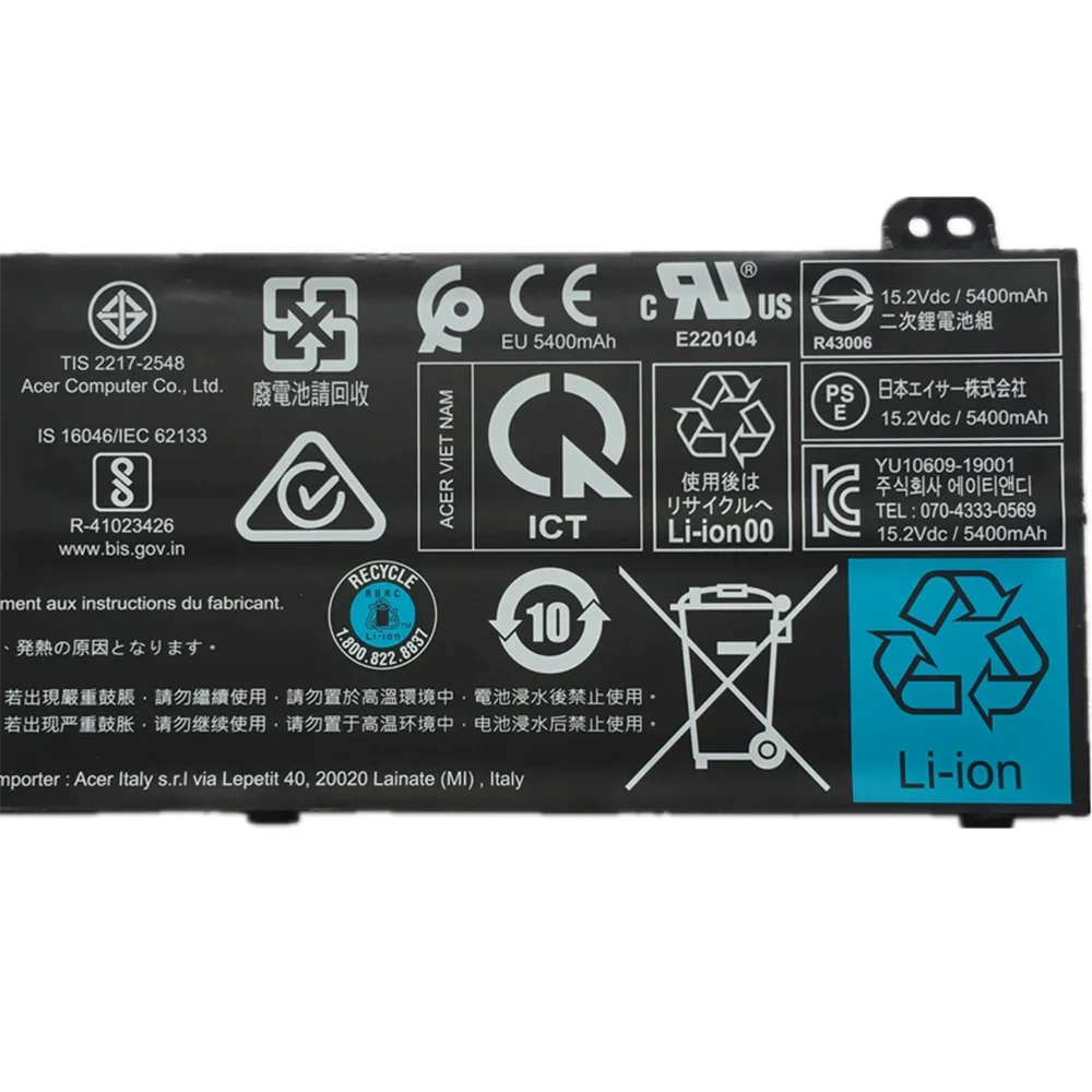 Совершенно новый оригинальный AP18JHQ 15 2 V 84.36Wh Аккумулятор для ноутбука Acer Predator TRITON