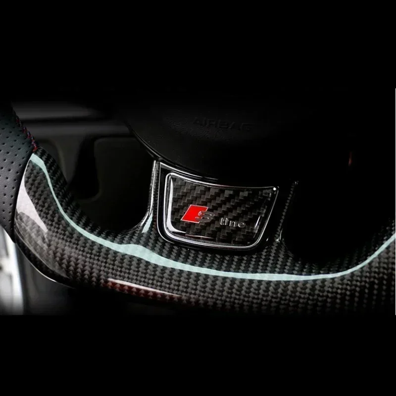 Фото Наклейка на руль для Audi Sline S3 A7 A1 A5 A4 A3 B7 Q7 TT A6 Q5 B8 Q3 80 R8 A8 C7 B5 Q2, аксессуары для стайлинга автомобиля №3