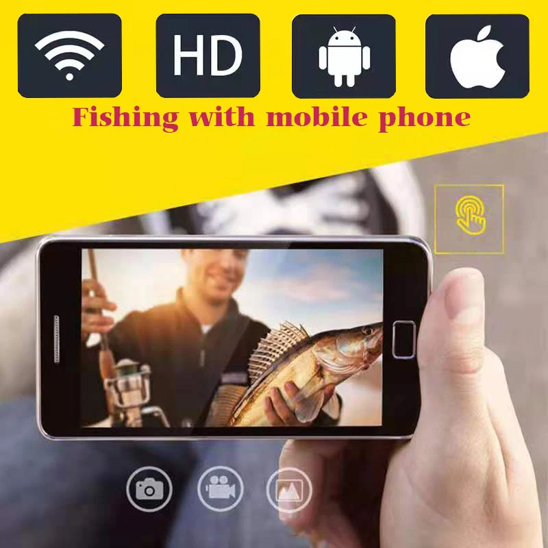 

14mm big probes HD Underwater camera 800W autofocus Endoscopic camera WiFi fish finder for all smartphones 3 in 1 Fishing device