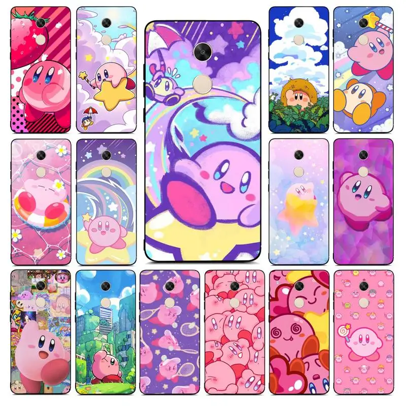 

BANDAI Cartoon Kirby Phone Case for Redmi Note 8 7 9 4 6 pro max T X 5A 3 10 lite pro