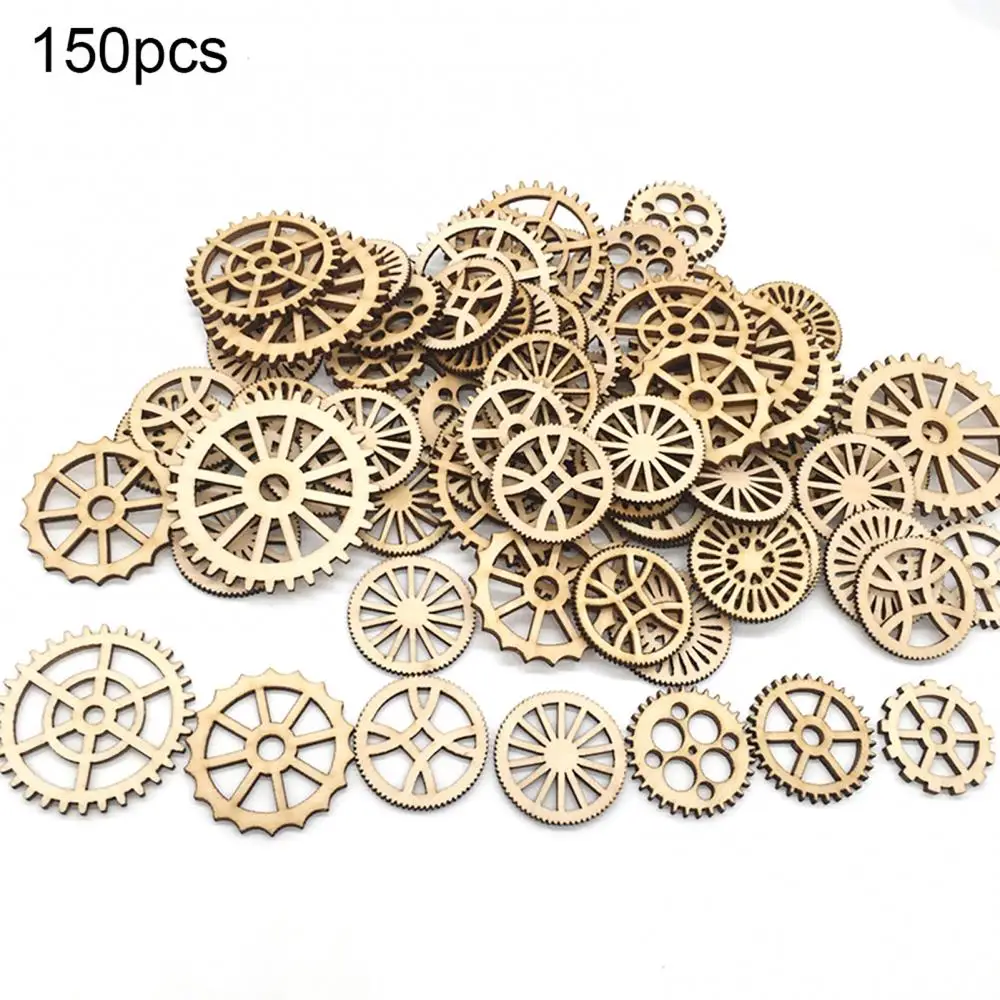 

150 шт., деревянные пустые зубчатые колесики