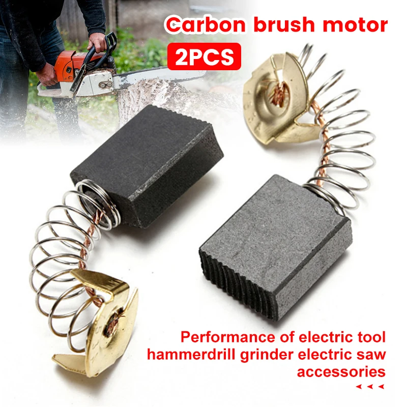 

2/10/20pcs 6.5x13.5x16mm Electric Motor Carbon Brushes Springs Power Tool Hammer Drill Grinder Performance Power Chop Saw Model