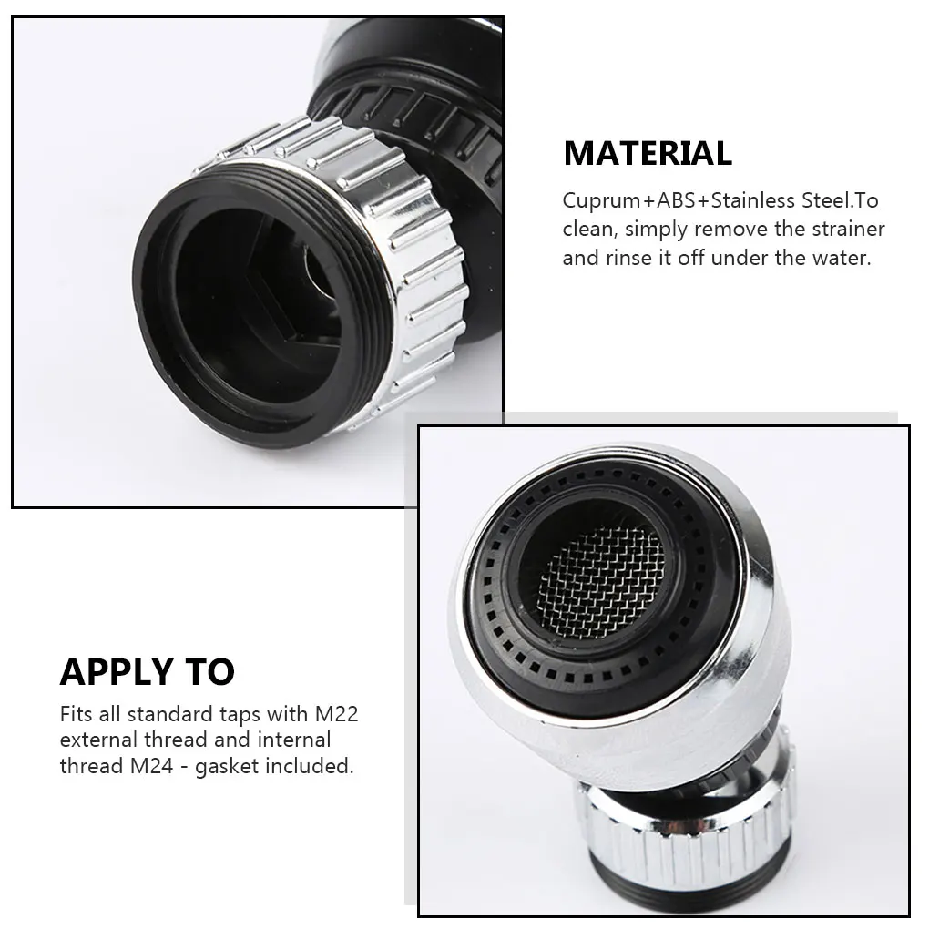 

Аэратор для кухонного смесителя, поворотный сменный распылитель для раковины, водосберегающий, съемная насадка