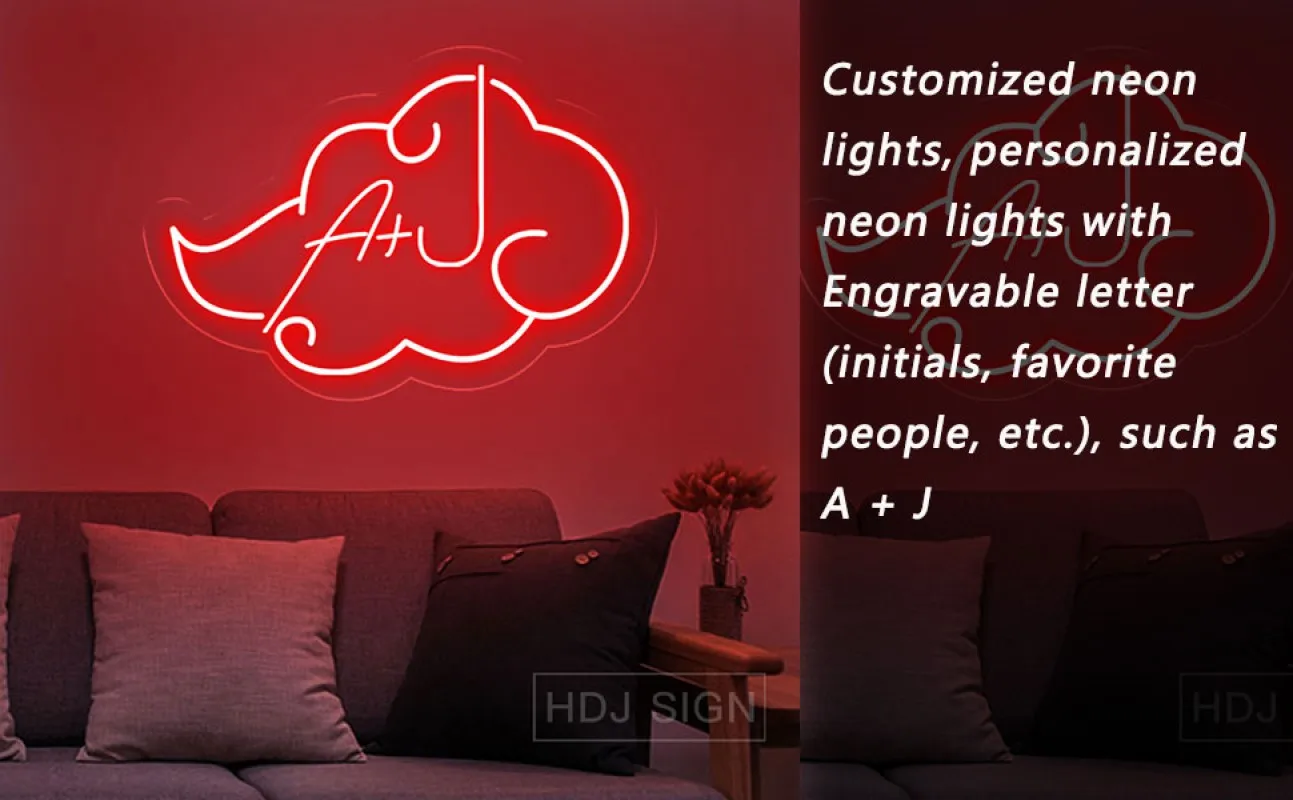 Custom Neon Sign Anime LED Light Bar Wall Decor Home Bedroom Gaming Room Decoration Creative Gift Red Cloud Logo Neons images - 6