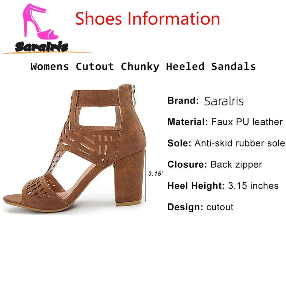 Roman Vintage Style Women Sandals Summer 2023 Skeleton Fish Mouth Outer Wear Sandals Boot Ankle Buckle Thick Heels Comfy Shoes