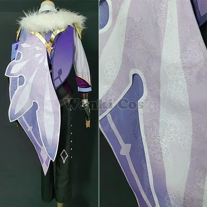 Костюм для косплея Kaeya парик синие длинные волосы полный комплект одежды ударов