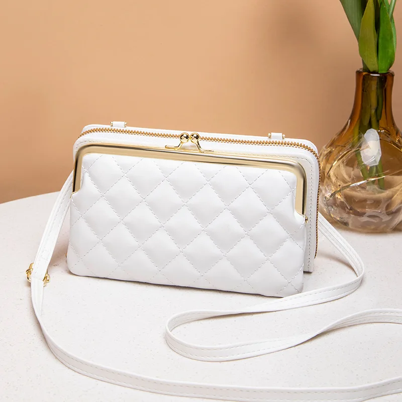 Luxury Designer Long Wallets for Women High Capacity Women's PU Leather Shoulder Bag Ladies Coin Purse Mobile Phone Key Case