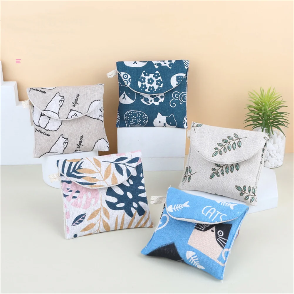 

Earphone Bag Cotton Bag Napkin Key Canvas Coin Purse Portable Storage Bag