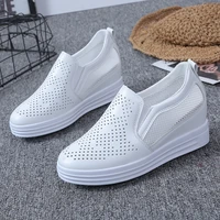 2022 new size 34 40 womens sports shoes spring and autumn womens vulcanized leather shoes large slip hollow zapatos de mujer