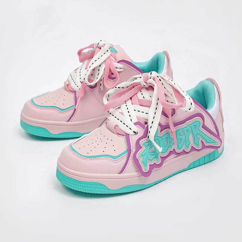 Cyber Star Same Style Microfiber Leather Pink Summer Fashion Casual Shoes for Unisex Loafers