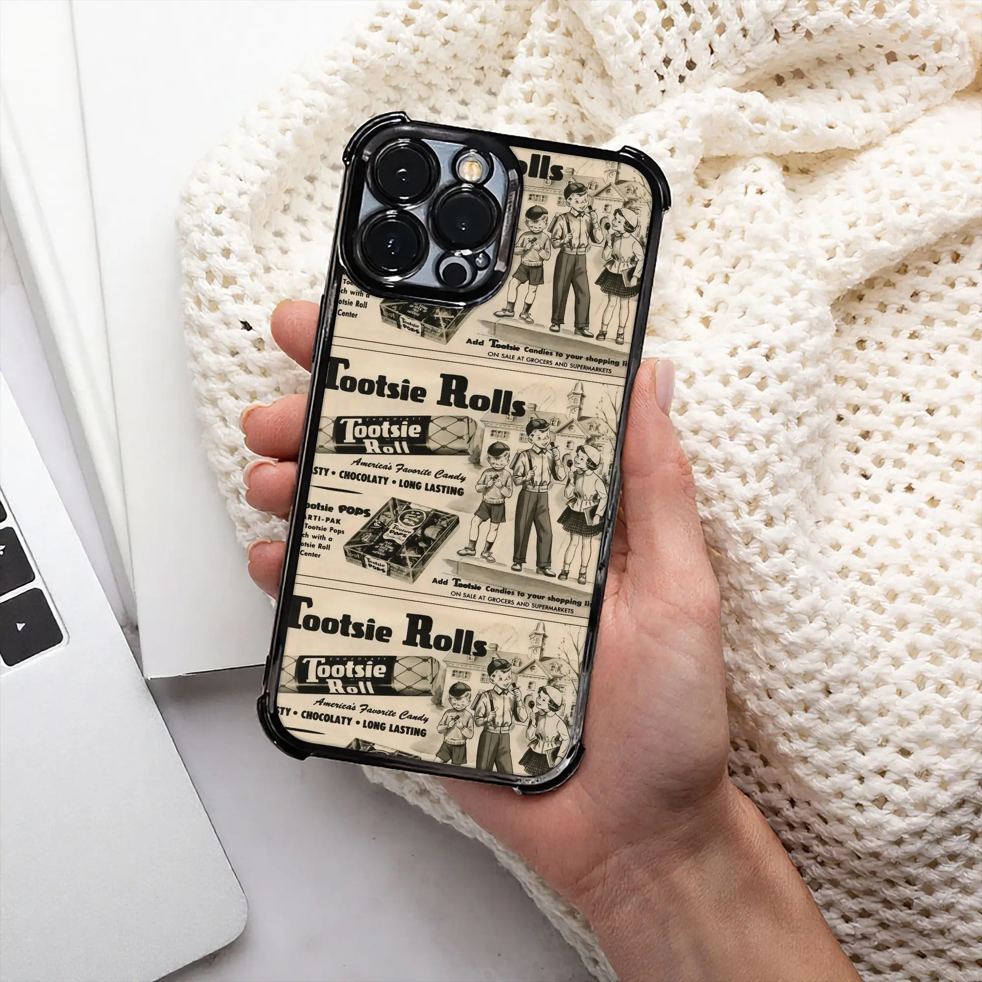 Фото Винтажный чехол для телефона в стиле школьной формы с дизайном Tootsie Pops, с гальваническим покрытием, для различных моделей iPhone №1