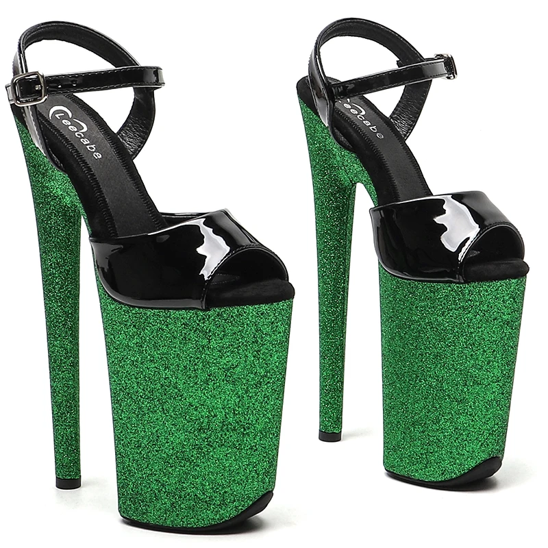 Leecabe/23 см/9 дюймов лакированные верхние сандалии с открытым носком модные