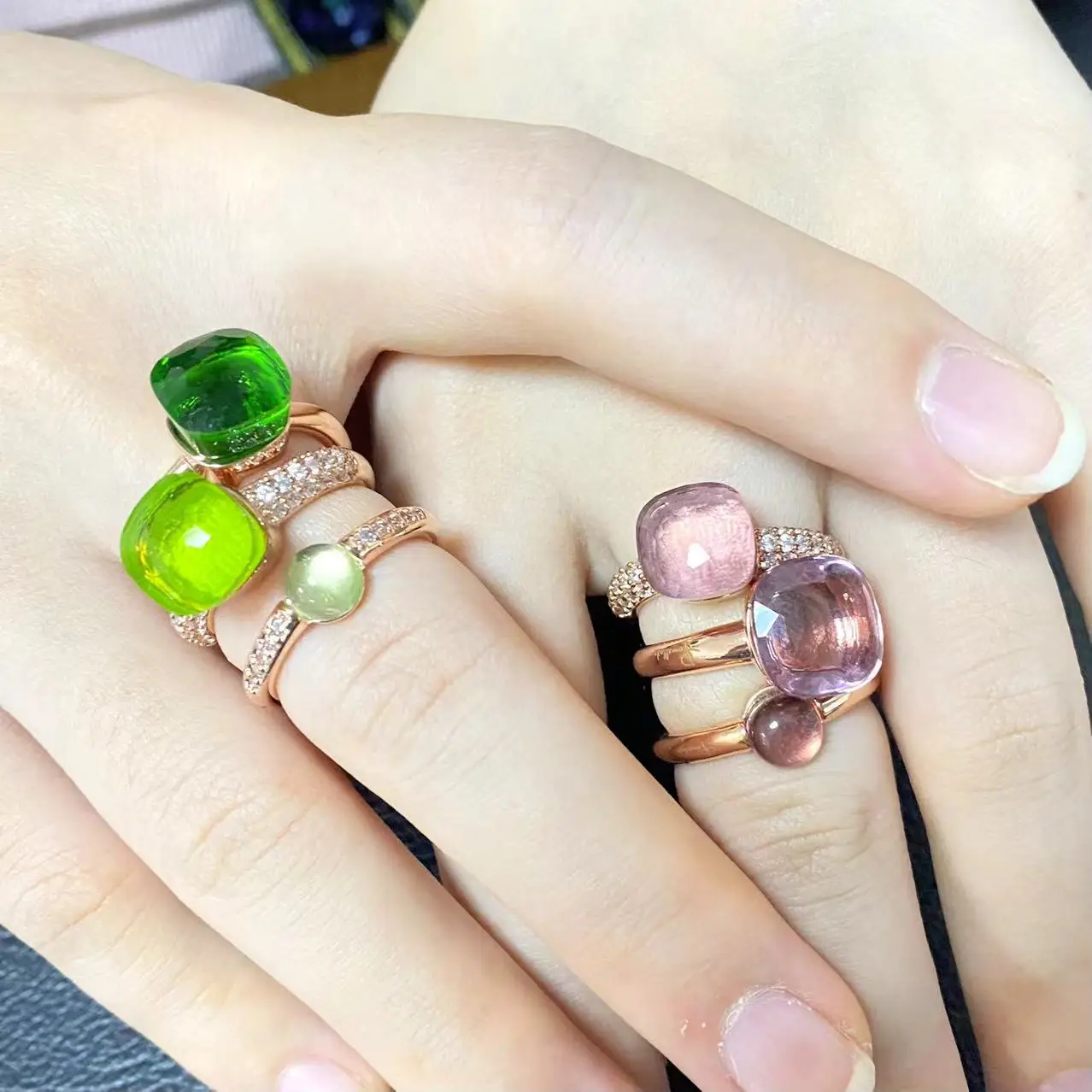 6 шт./компл. классический набор колец Нудо штабелирование разные цвета