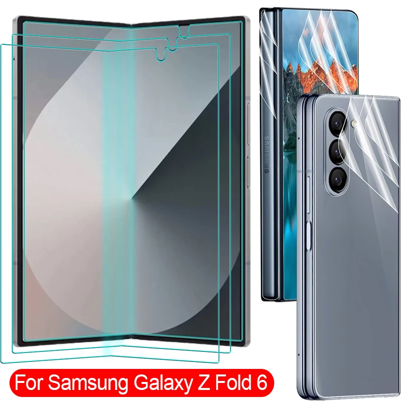 9 в 1 Прозрачная Гидрогелевая пленка для Samsung Z Fold 6 Fold6 защита переднего и заднего