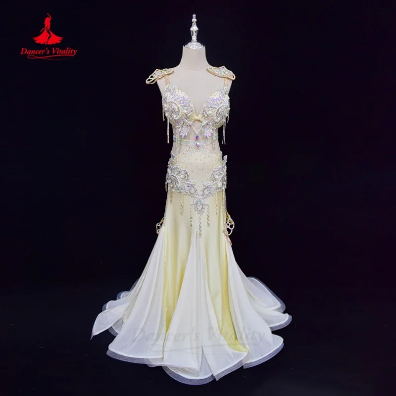 Костюм для танцев BellyDance комплект из 2 предметов роскошный бюстгальтер со