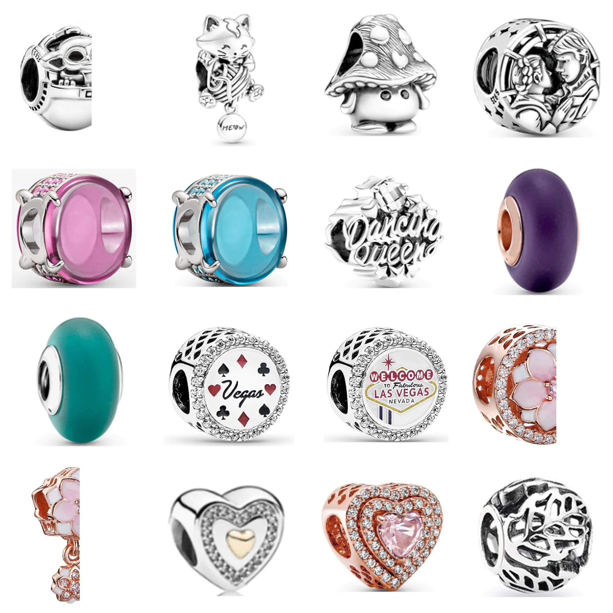 

Серебро пробы, новая серия Di Sini Tanabata, в стиле Дня Святого Валентина, новые глянцевые бусины, круглые бусины, оригинальный браслет Pokerfit