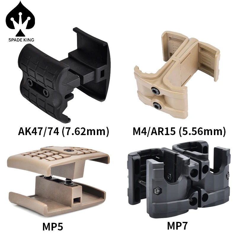 

Toy Gun Rifle Parallel Magazine Mag Coupler Clip Mag-Link For AK 47 74 7.62mm MP5 AR 15 M4A1 MP7 5.56MM Fast Loader Accessories