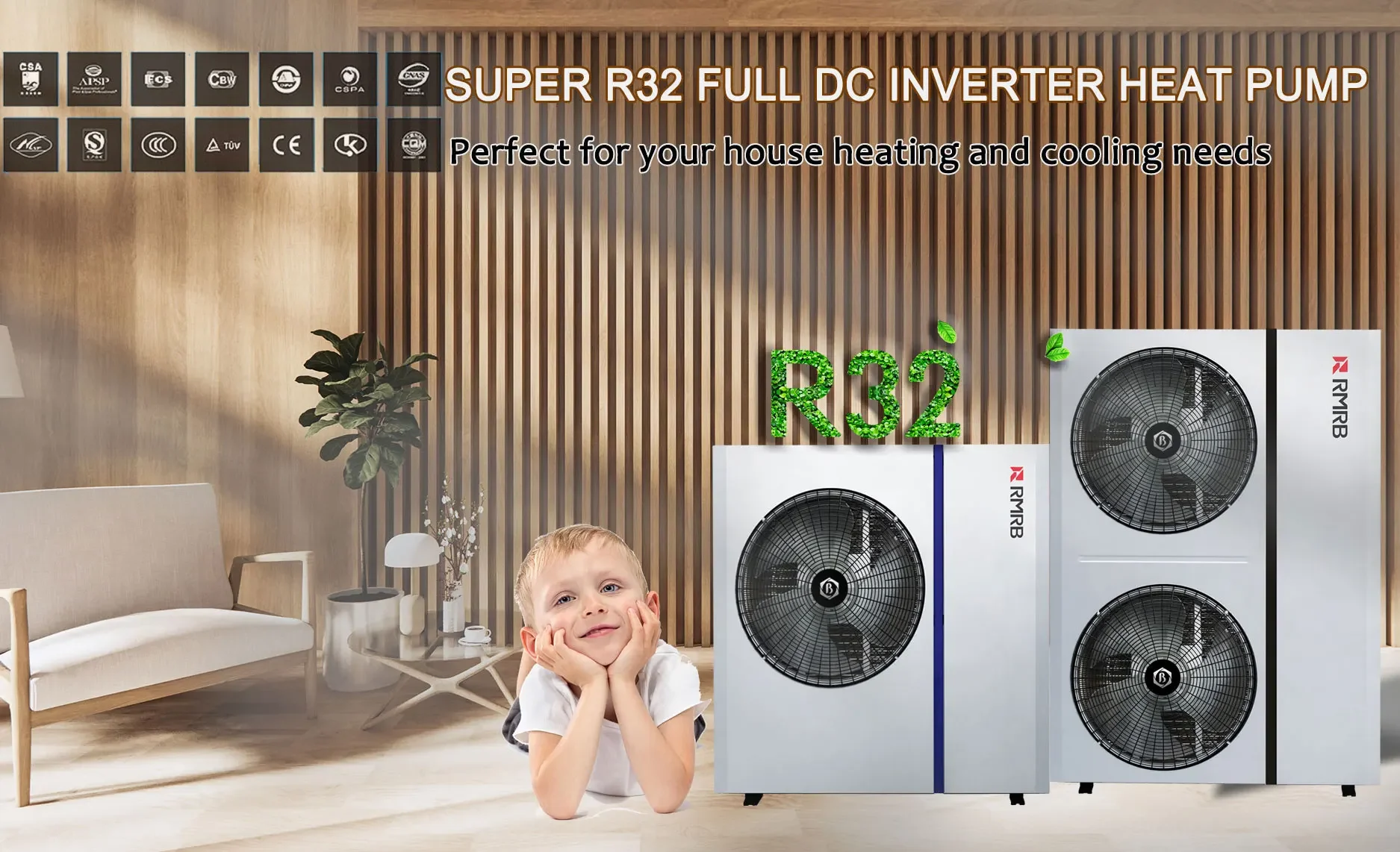 RMRB 20 кВт 30 инверторный тепловой насос водонагреватель R32 источник воздуха