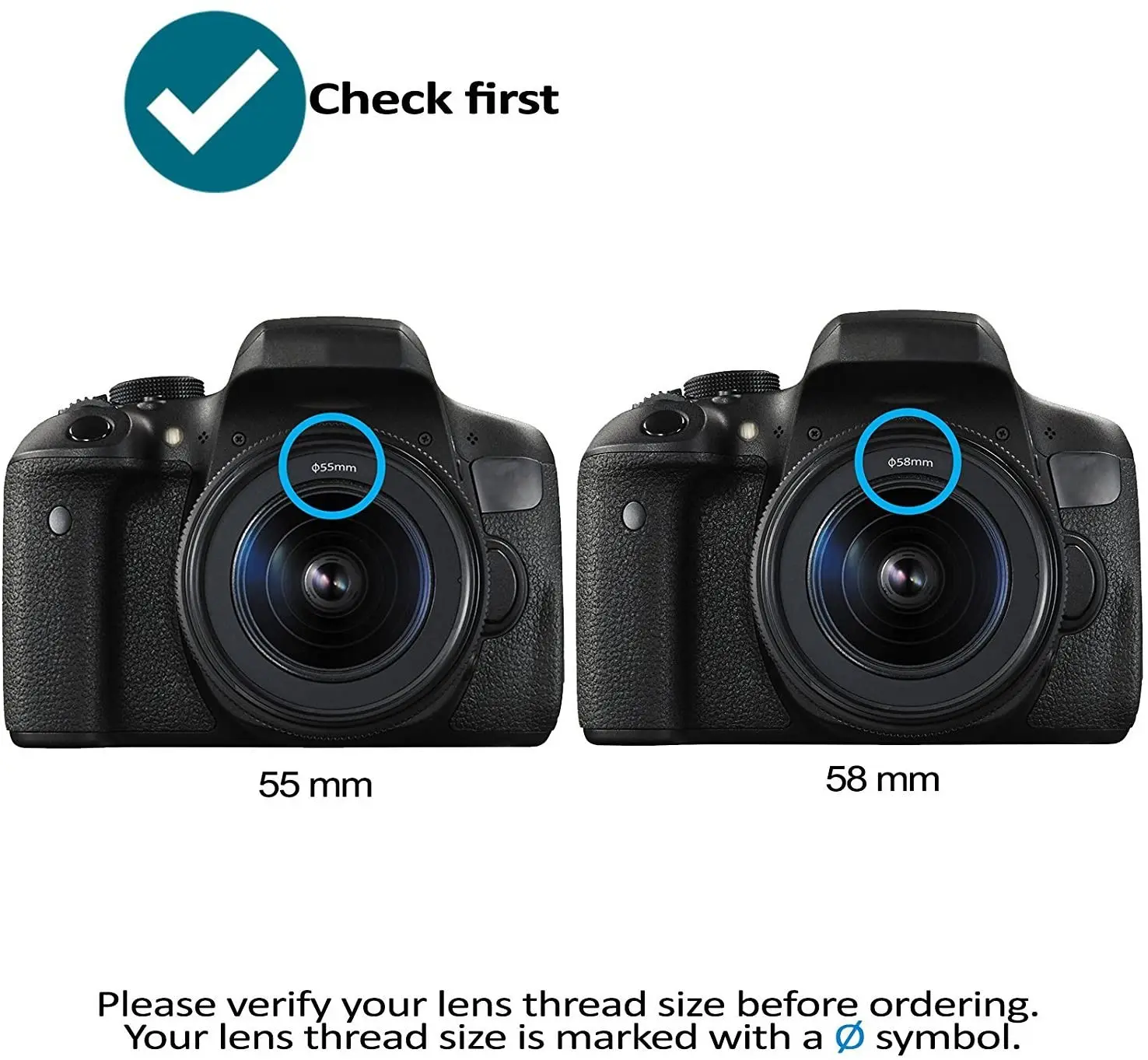 55 мм и 58 цифровой тюльпан цветочная бленда для камеры Nikon D3500 D5600 D3400 DSLR с