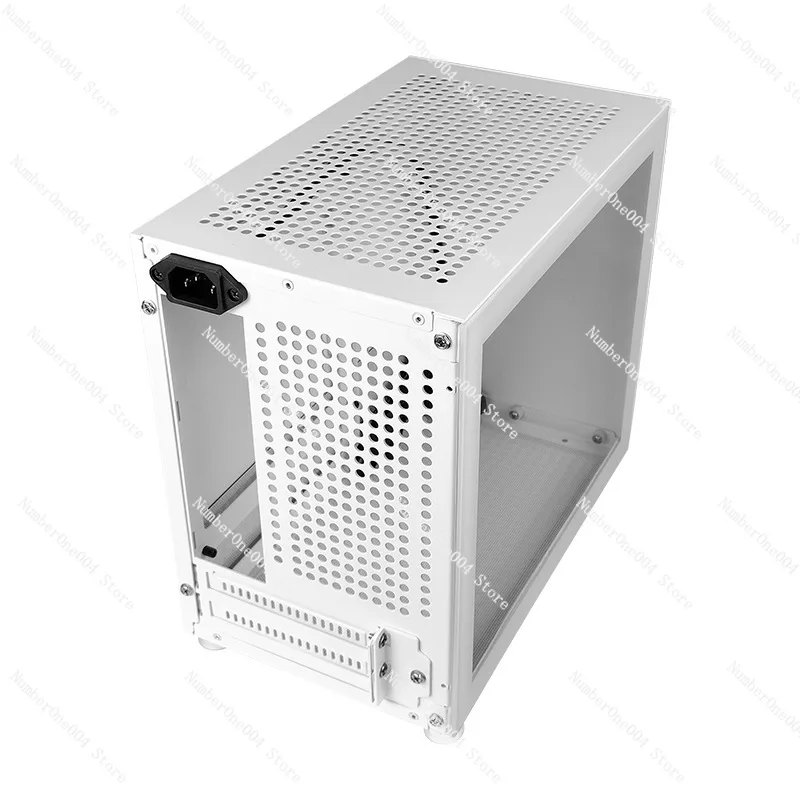 Фото M02 Белый корпус ITX из закаленного стекла с двойной панелью поддерживает стальной компактный корпус блока питания ATX №2