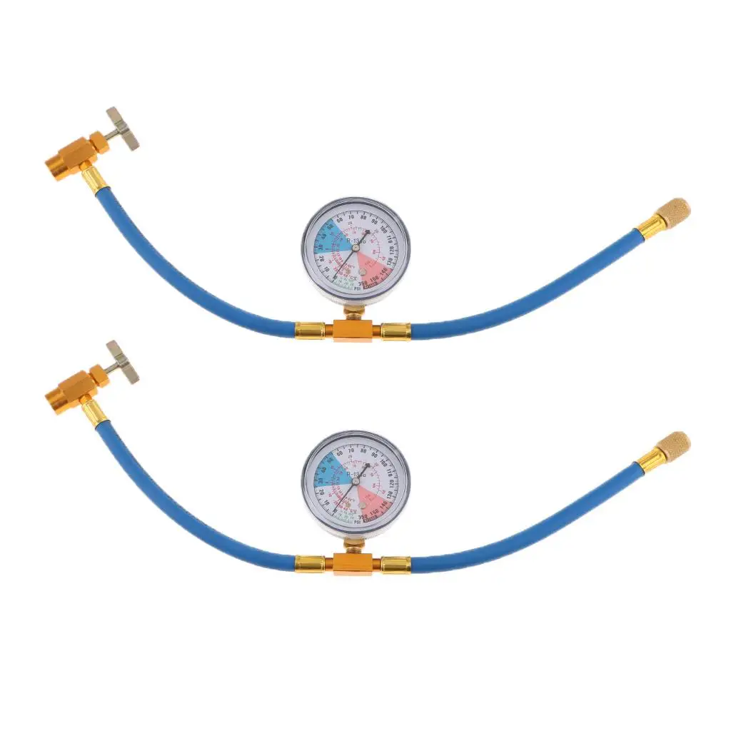 

R134A To R12/R22 Car A/C Refrigerants Hose 350PSI 2 Pcs Blue