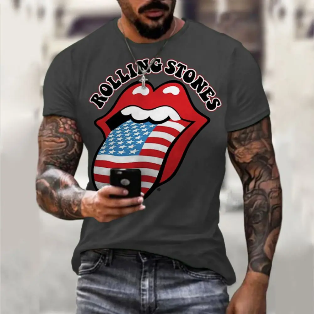 

Trend Exotic T-shirts Funko Pop 3D Print Men's T-shirt Hip Hop Clothing Gothic Y2k Clothes The Rolling-Stones Graphic Party Tops
