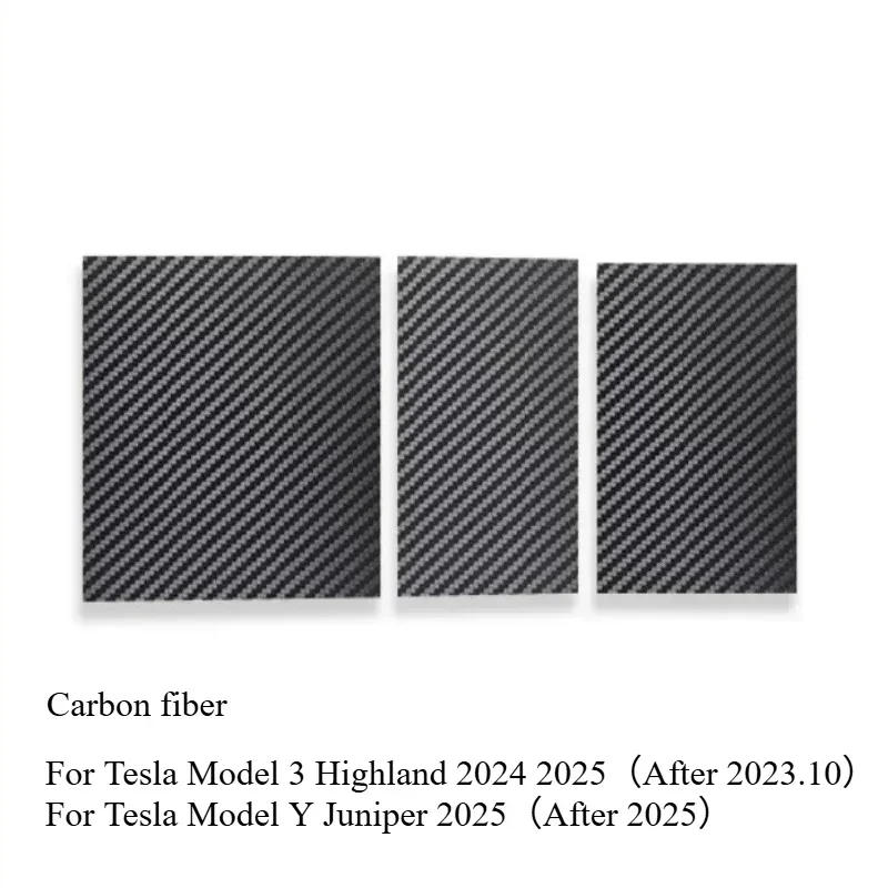 

Для Tesla Model 3 Highland Y Juniper 2025 крышка центральной консоли 3 шт. наклейка центрального управления украшение аксессуары против царапин
