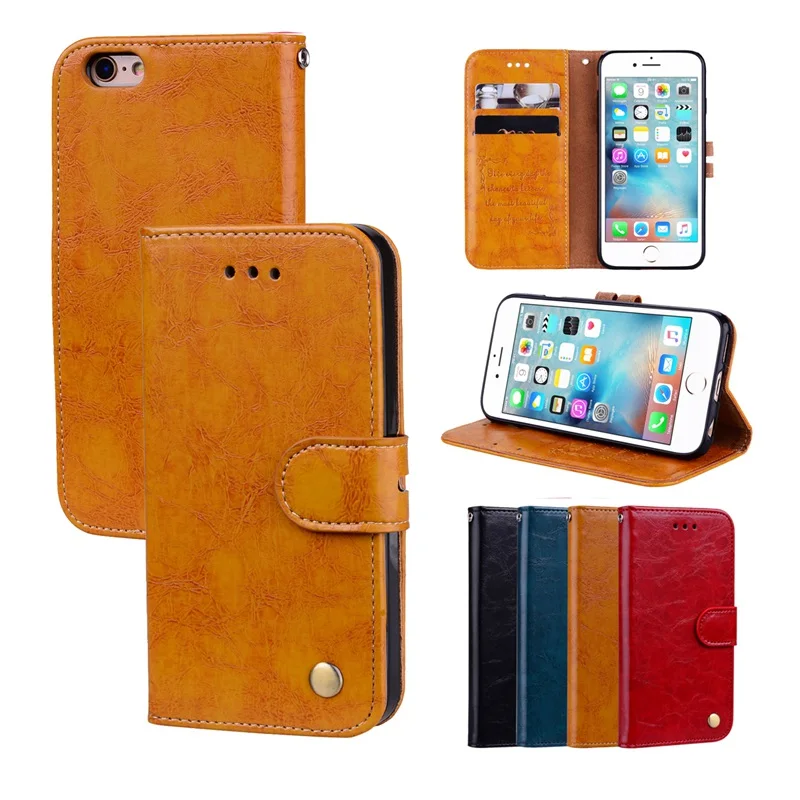 Кожаный чехол-бумажник с зажимом для iPhone 6 6S