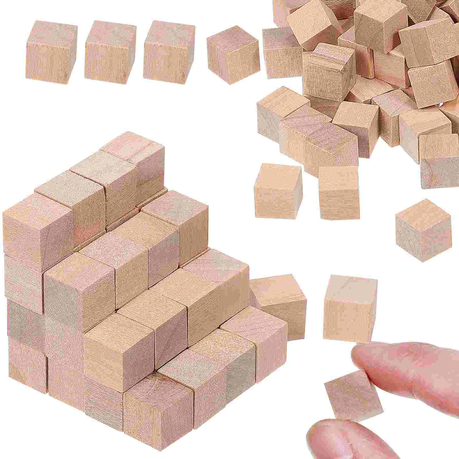 

Wooden Blocks Unfinished Wooden Cubes Square Blocks Educational Craft Cubes Lotus cube building blocks
