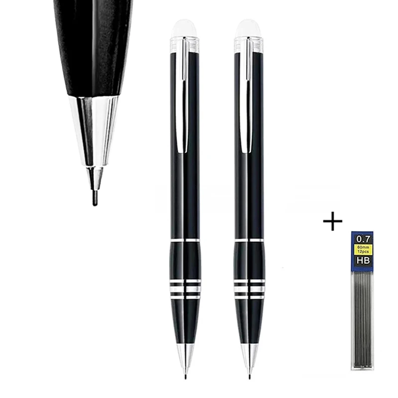 LAN Luxury MB Pencil Crystal Head & S.Walker Black Resin Office Classic Stationery Writing Smooth With Serial Number And Refill