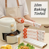 10mroll thickened aluminum foil baking tray tin foil food grade air fryer non stick baking paper bbq wraps for kitchen tools