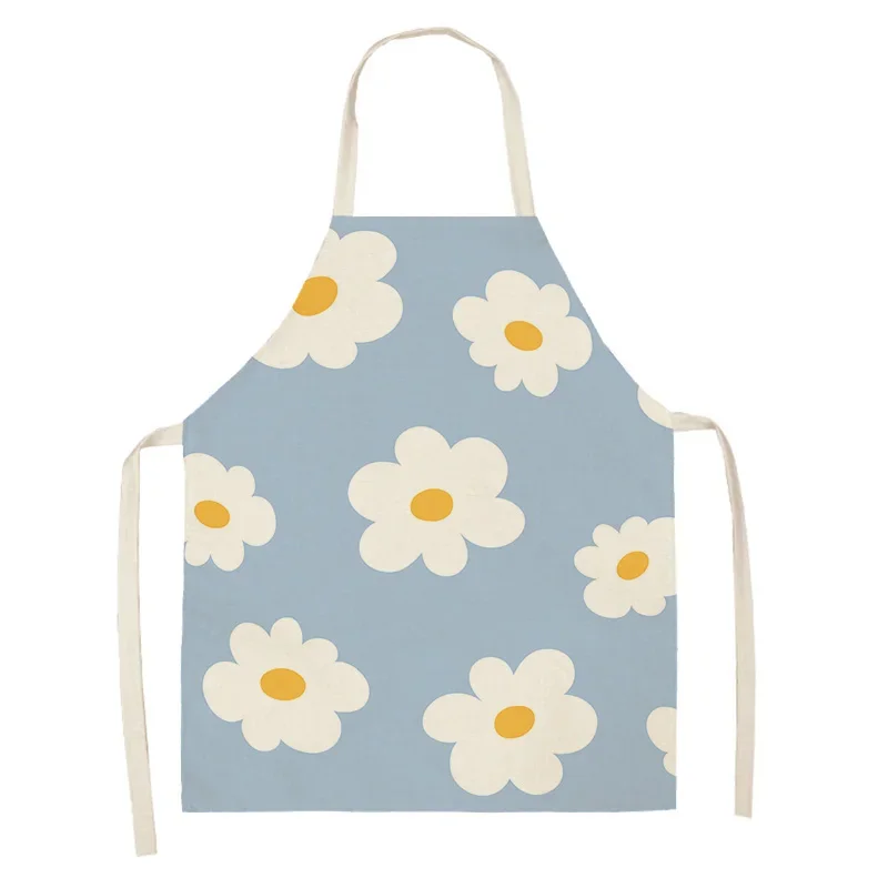 Кухонный Фартук для женщин и мужчин простая Водонепроницаемая льняная ткань в