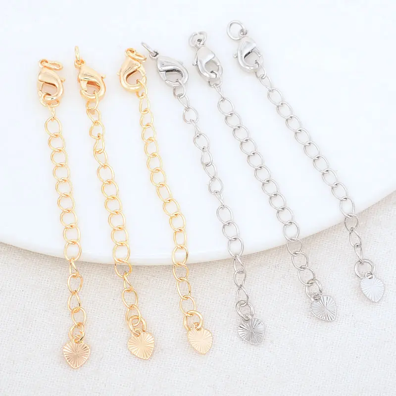 

Цепочка-удлинитель в форме сердца из латуни, 14 к, 6 шт.