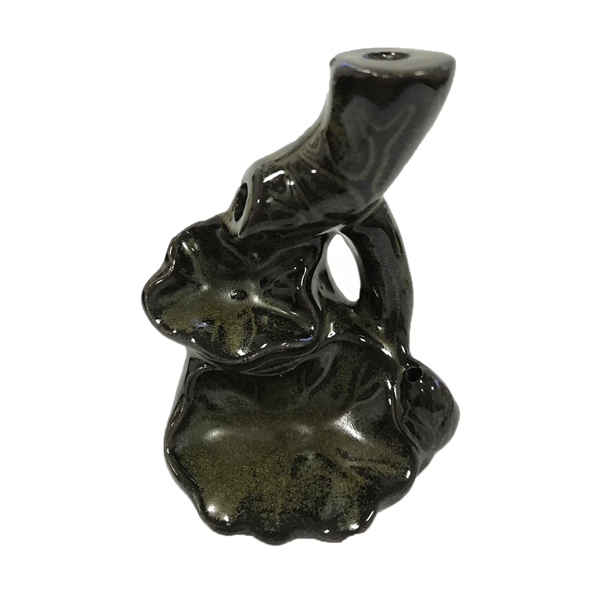 

Water Lily Ceramic Incense Burner Holder Sandalwood Cones Backflow Censer Craft Home Decoration