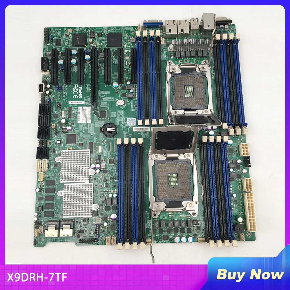 X9DRH-7TF For Supermicro Server Motherboard Support E5-2600 V1/V2 Family ECC LGA2011 DDR3 X540 Dual Port 10GBase-T