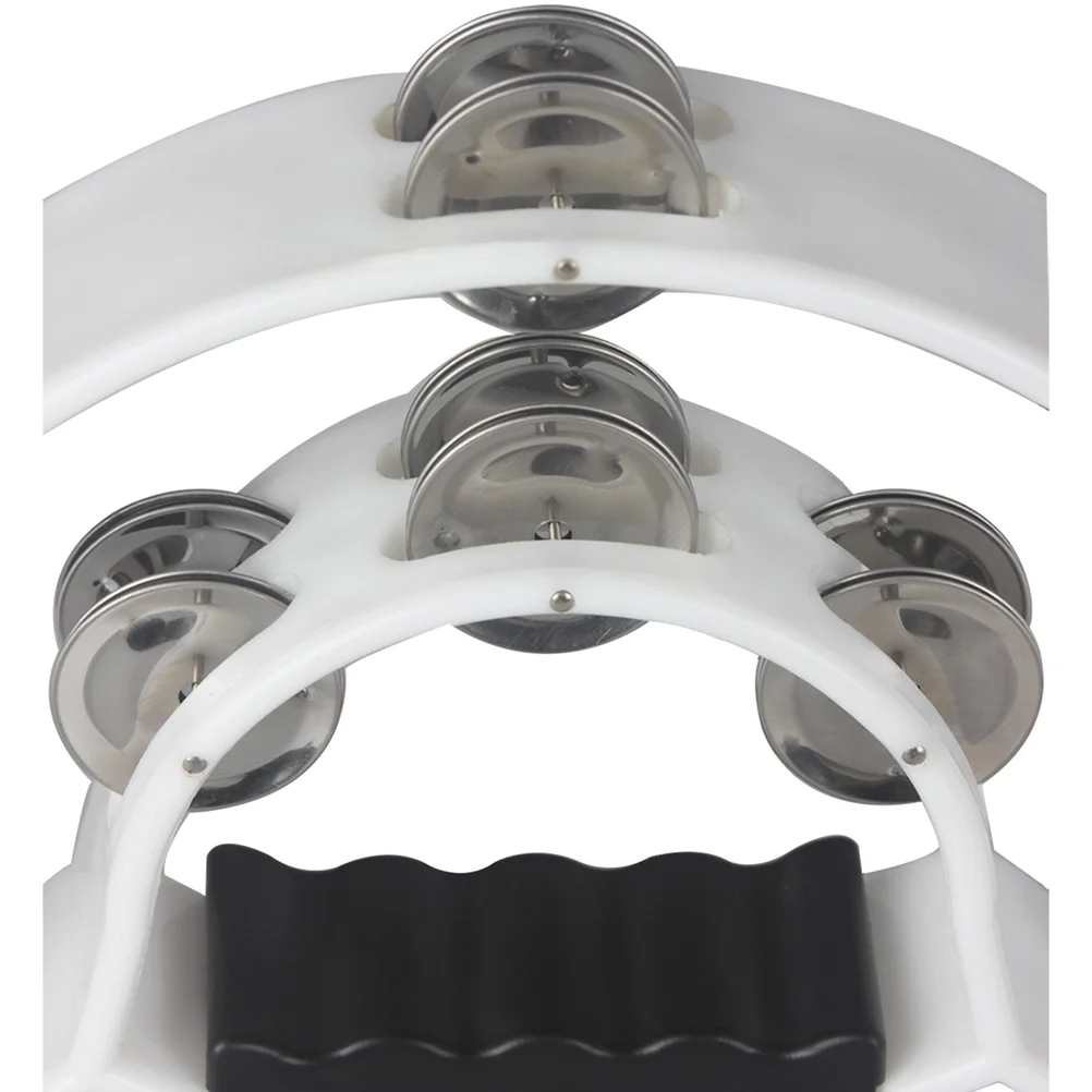 

Party Hand Tambourine Row Double Grip Percussionshaker Accessories Musical Easy Handheld Bell Cutaway Favor Christmas