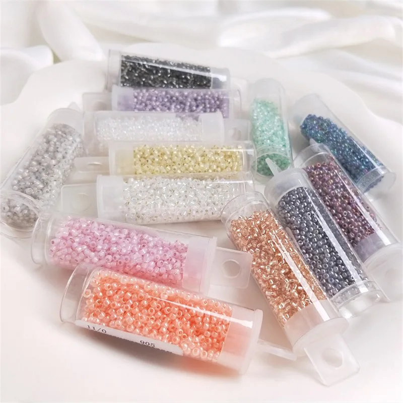 

10g/ Tube Metal 2mm Lucite Beads Manual Beading DIY Materials Small Beads Set for Bracelets Making of Elastic String Cord