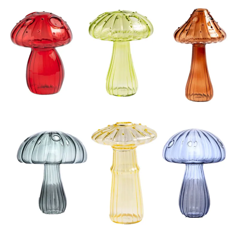 

Стеклянная ваза с грибами, бутылка для ароматерапии, креативный домашний цветочный стол с гидропоникой, простое украшение