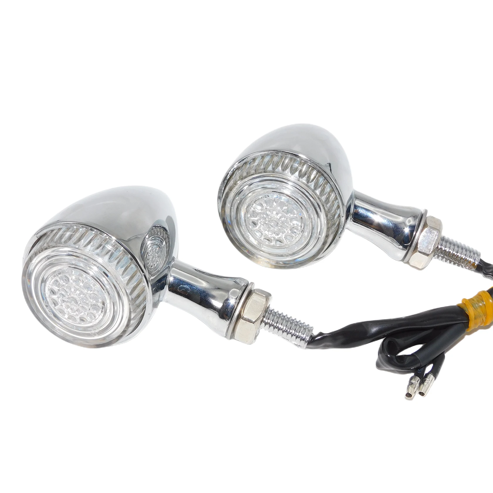 Мотоциклетные 10 мм светодиодные указатели поворота Янтарно-белый индикатор для